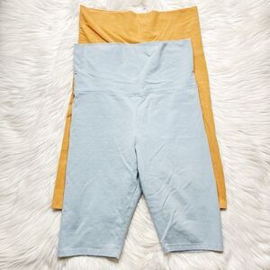 Fiestar Midi Athleisure Shorts Set Blue and Orange Size Medium